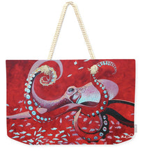 Load image into Gallery viewer, He'e Maroon - Weekender Tote Bag