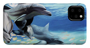 Blue Dolphins - Phone Case