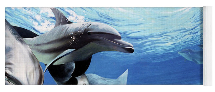 Blue Dolphins - Yoga Mat