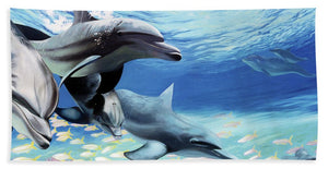 Blue Dolphins - Beach Towel