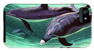 Dolphins And Turtle - Phone Case
