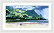 Load image into Gallery viewer, Hanalei Canoe and Pier - Framed Print