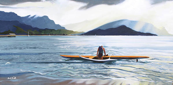 Hanalei Paddler - Art Print