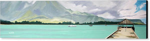 Hanalei Pier Panorama - Canvas Print