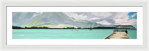 Hanalei Pier Panorama - Framed Print