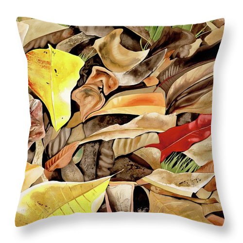 Kamani Leaves - Throw Pillow