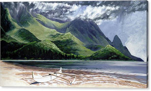 Mamalahoa Canoe - Canvas Print