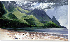 Mamalahoa Canoe - Canvas Print