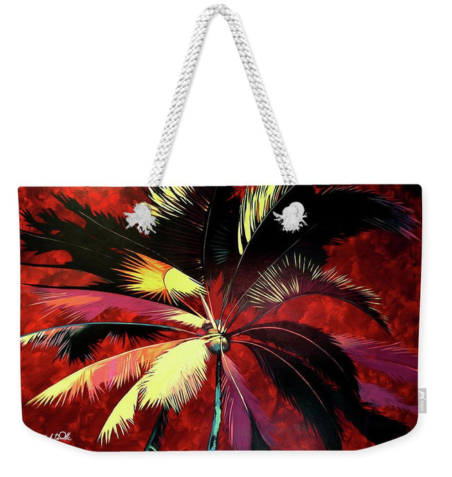 Maroon Palm - Weekender Tote Bag