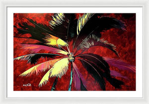 Maroon Palm - Framed Print