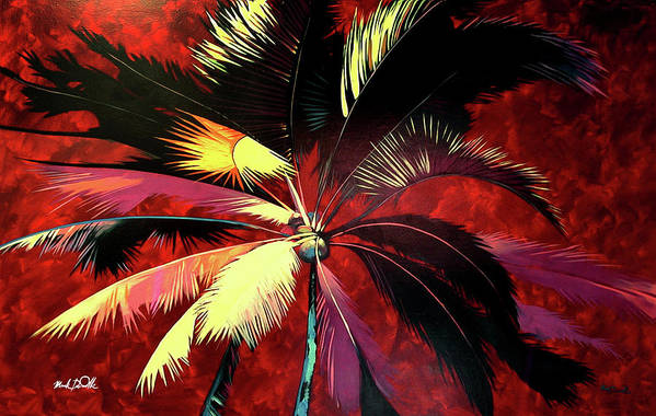 Maroon Palm - Art Print