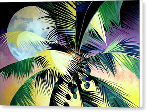 Moonlit Palm - Canvas Print