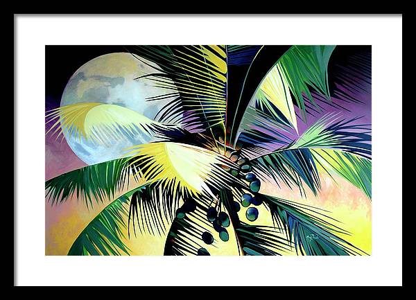 Moonlit Palm - Framed Print