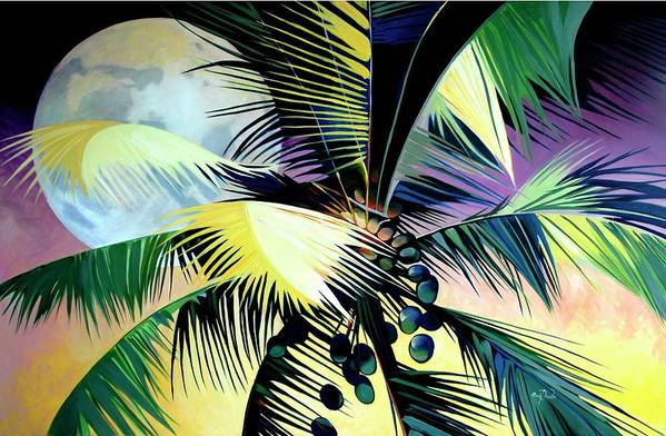 Moonlit Palm - Art Print