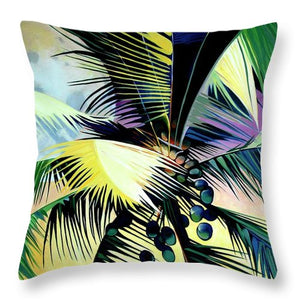 Moonlit Palm - Throw Pillow