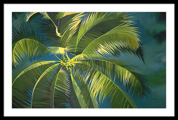 Sunset Palm - Framed Print