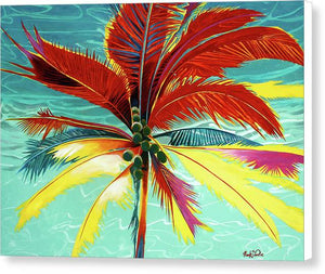 Wild Red Palm - Canvas Print