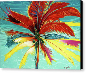 Wild Red Palm - Canvas Print