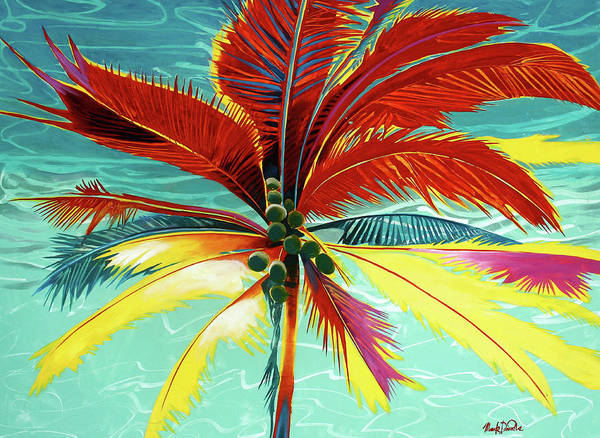 Wild Red Palm - Art Print